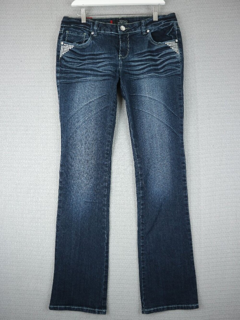 Tokyo Special Edition Low Rise Boot Cut Embellished Denim Jeans Women 34x34 BNWT